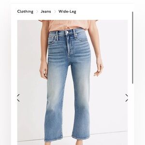 Madewell Slim/Wide Crop Jeans Reggie 27
